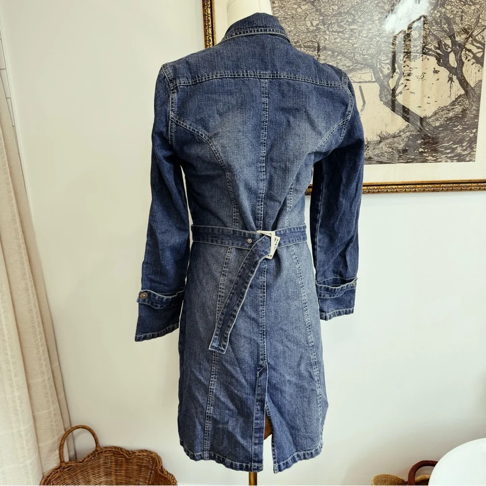✨ FREE PEOPLE vintage denim jacket trench
